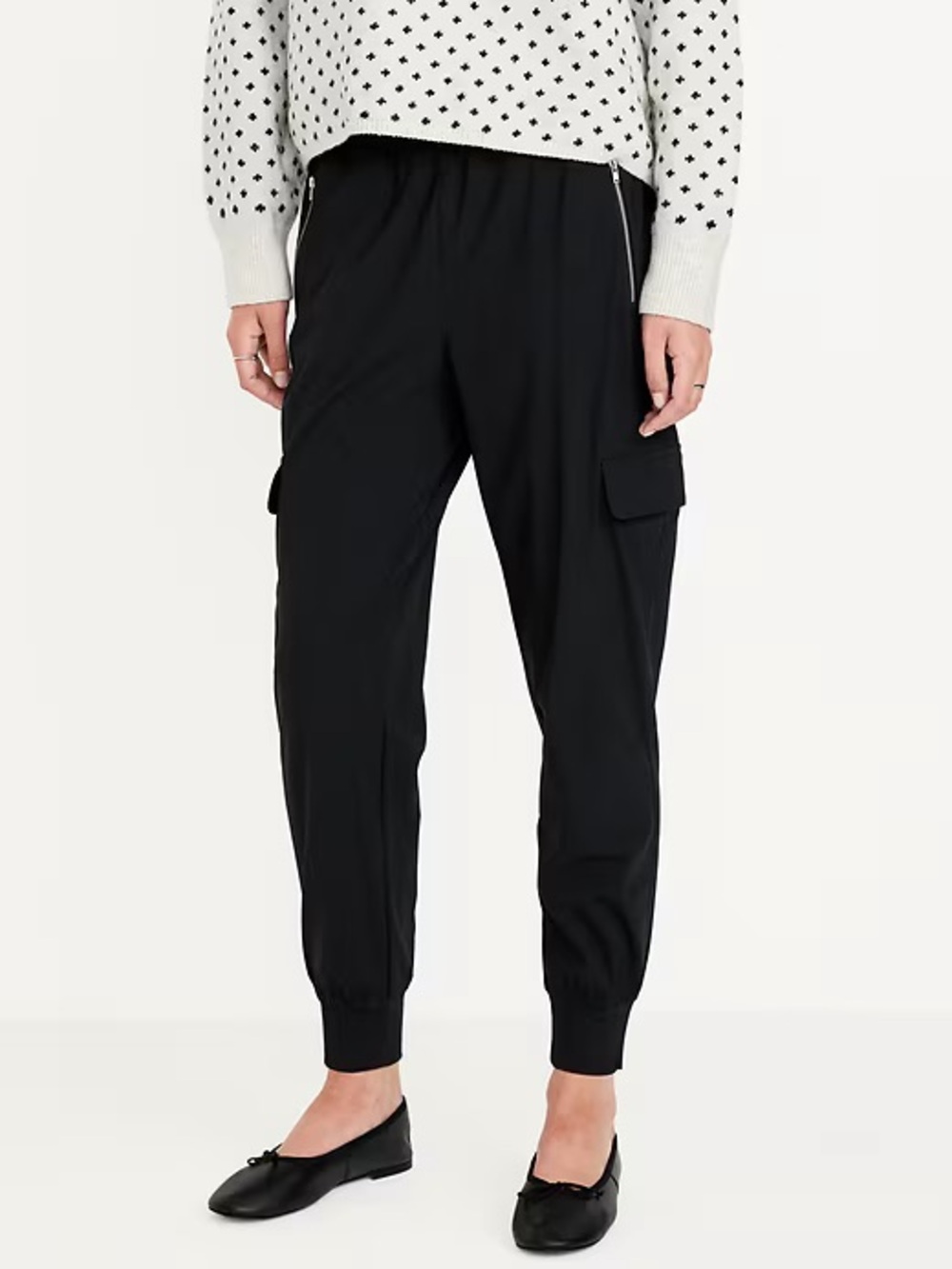 Old Navy Black Cargo Jogger Pants - Women's